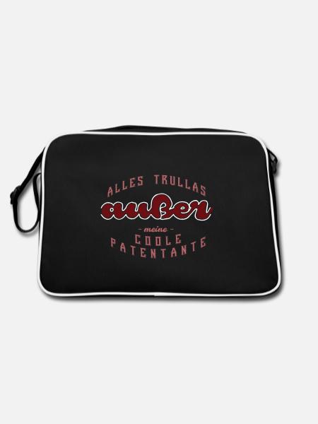 Alles Trullas außer meine coole Patentante - Retro Tasche - Schwarz/Weiß