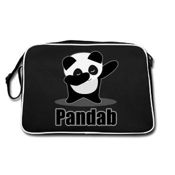 Panda Dab animal nature cool hipster cadeau mignon - Sac Retro - noir/blanc - Dos
