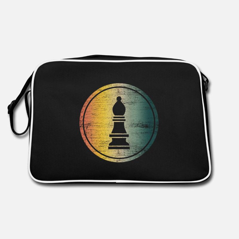 Schach Bauer Läufer Springer Geschenk Idee Nerds Retro Tasche