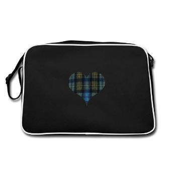 tartan day heart National Tartan Day - Retro Bag - black/white - Back