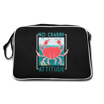 Crabe crabe crustacés idée de cadeau - Sac Retro - noir/blanc - Dos