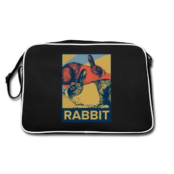Lapin oreille pop art cadeau pâques animal rebond amusement - Sac Retro - noir/blanc - Dos