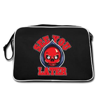 Grim Reaper diable diable mort démon funèbre - Sac Retro - noir/blanc - Dos