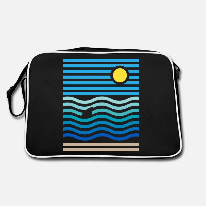 Shark - Retro Tasche - Schwarz/Weiß