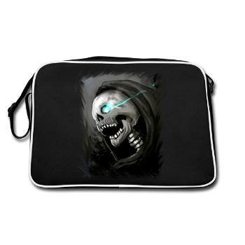 Totenkopf Halloween Tot Grim Reaper Grim Reaper - Sac Retro - noir/blanc - Dos