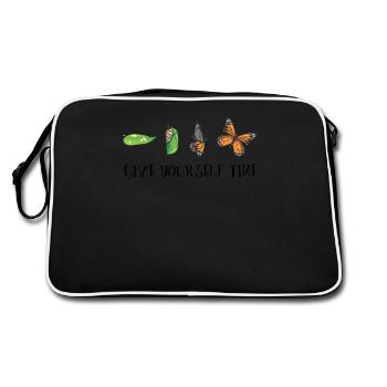 Chemise d'inspiration papillon chenille de motivation - Sac Retro - noir/blanc - Dos