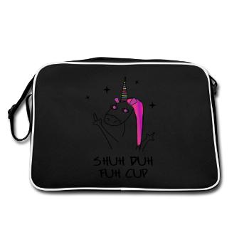 Licorne Shut Fuck Up drôle de cadeau provocante - Sac Retro - noir/blanc - Dos