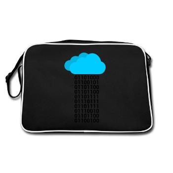 Computer Science Binary Gift Shirt - Retro Bag - black/white - Back