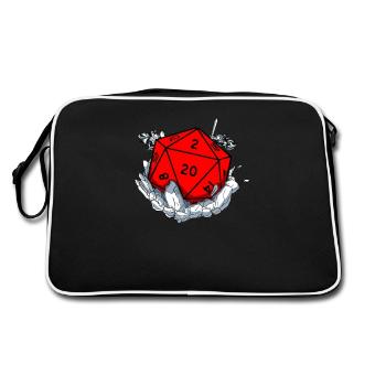 Gamer Dungeon RPG Cube Tabletop Funny Gift - Retro Bag - black/white - Back