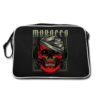 Crâne Marocain Maroc Rabat Cadeau - Sac Retro - noir/blanc - Dos
