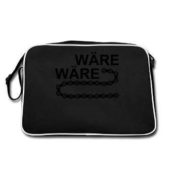 Would be bicycle chain - Retro Bag - black/white - Back