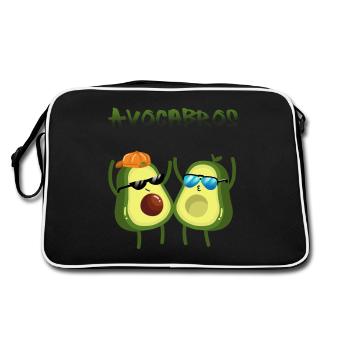 Avocabros - cool frères avocat en look d'été - Sac Retro - noir/blanc - Dos