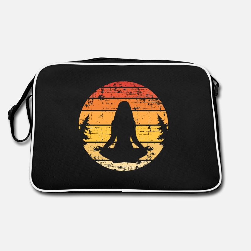 Meditation - Retro Tasche - Schwarz/Weiß