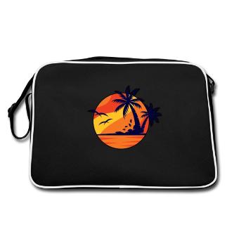 Beach - Retro Bag - black/white - Back