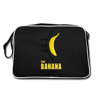 Banana Unit of Measurement Yellow Nerd Funny Gift - Retro Bag - black/white - Back