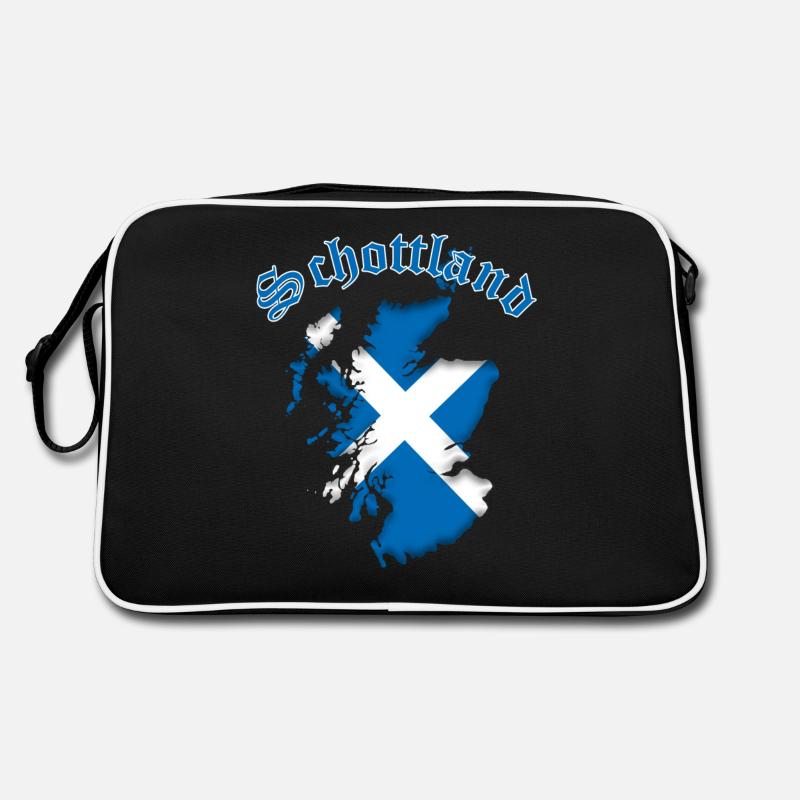 Scotland map outline flag Retro Bag