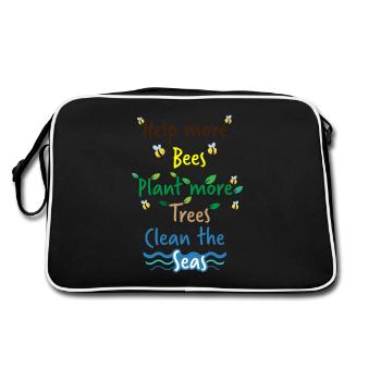 Sustainability - Retro Bag - black/white - Back