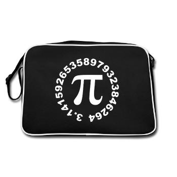 Pi Number Advertised Circle - Retro Bag - black/white - Back