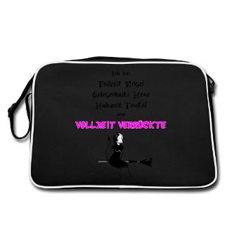 best friend funny gift shirt - Retro Bag - black/white - Back