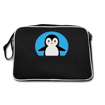 Penguin Sexy photos nues Seins flirtant cadeau - Sac Retro - noir/blanc - Dos