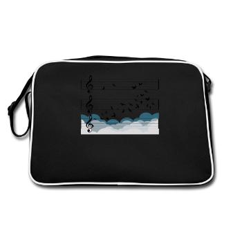 Musique Orchestre Oiseaux Chef Choeur Cadeau Gratuit - Sac Retro - noir/blanc - Dos