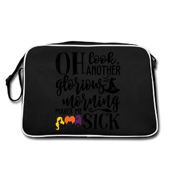 Oh Look Another Glorious Morning Makes Me Sick - Retro Bag - black/white - Back