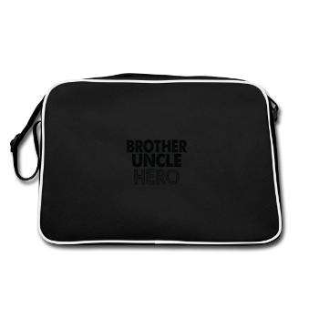 brother uncle hero - Sac Retro - noir/blanc - Dos