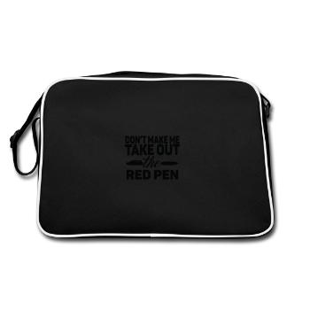 Ne me fais pas sortir le red pen - Sac Retro - noir/blanc - Dos