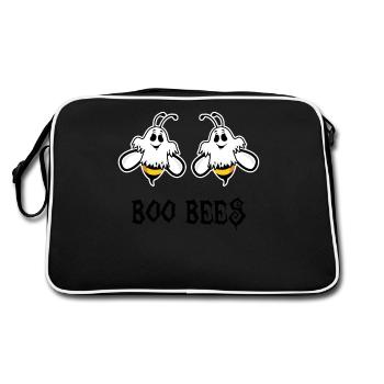 Boo Bees Funny Halloween Bee Lovers Sarcastic - Retro Bag - black/white - Back
