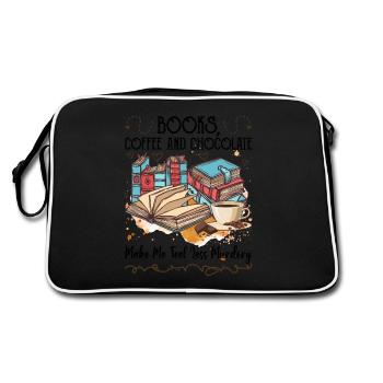 Livres Coffee Chocolate Make Me Feel Less Murdery - Sac Retro - noir/blanc - Dos