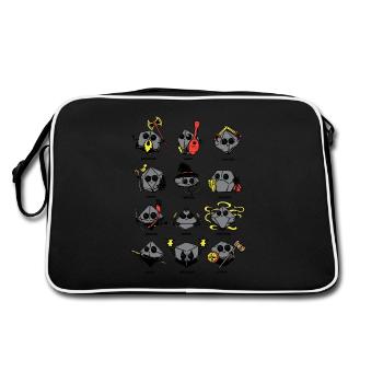 Gamer Dice Dungeon RPG Tabletop Funny Gifts - Retro Bag - black/white - Back