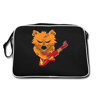 Cat Rock Star Cats Guitarist - Retro Bag - black/white - Back