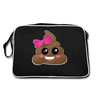 Poo premier Noël avec un cadeau pour bébé - Sac Retro - noir/blanc - Dos