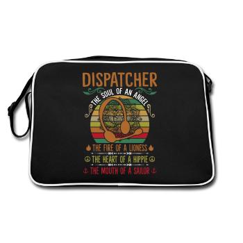 Dispatcher The Heart A Hippy Te Mouth Of A Sailor - Retro Bag - black/white - Back