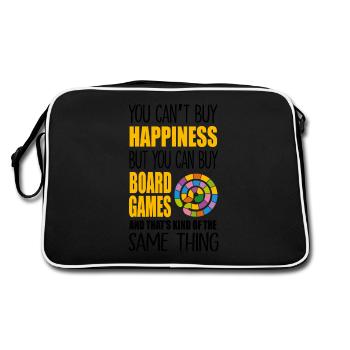 Board games gamer dice RPG tabletop gifts - Retro Bag - black/white - Back