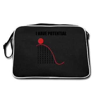 Physique nerd calembours mathématiques cadeaux potentiels - Sac Retro - noir/blanc - Dos