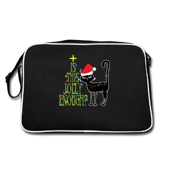 Anti Noël chat Ugly Christmas Cadeaux - Sac Retro - noir/blanc - Dos