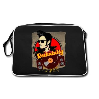 rockabilly - Retro Bag - black/white - Back