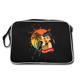 Rockabilly and Rockabella - Retro Bag - black/white - Back