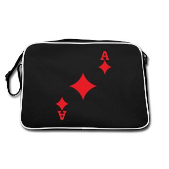 Costume de jeu de cartes Ace of Spades Poker - Sac Retro - noir/blanc - Dos