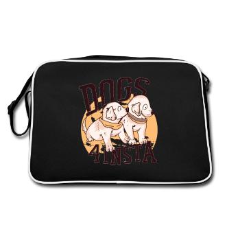 Dogs4Insta - Sac Retro - noir/blanc - Dos