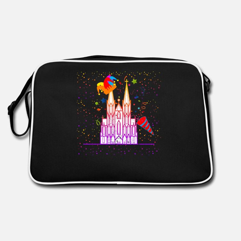 Köln Karneval - Retro Tasche - Schwarz/Weiß