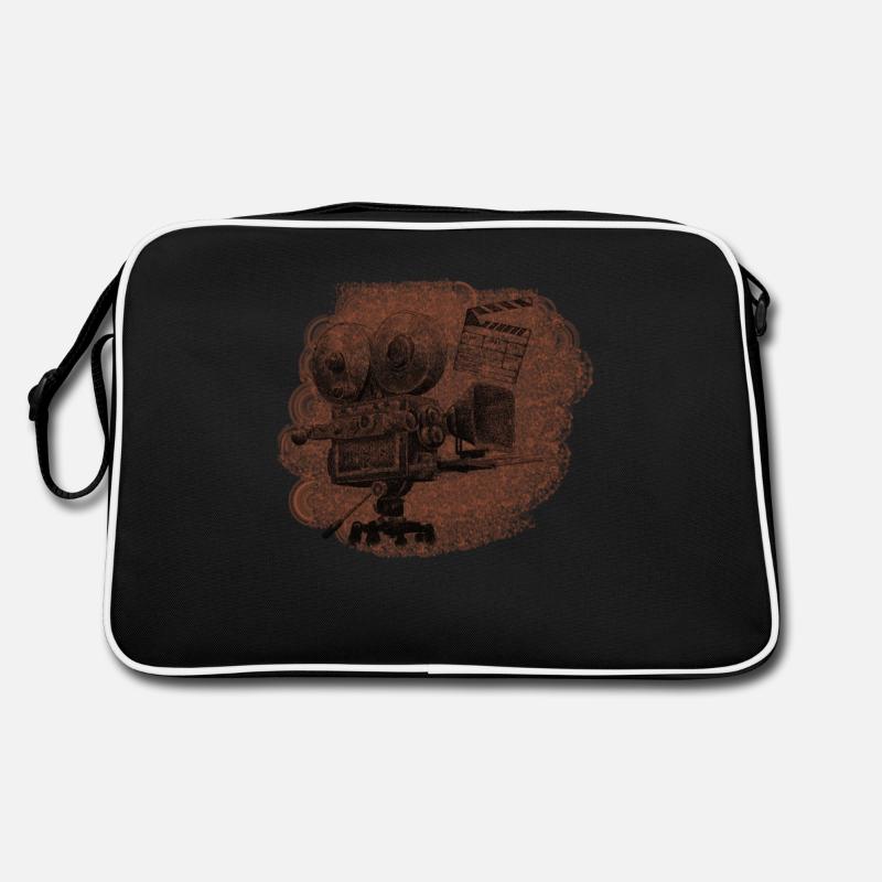 Idée de cadeau de clap de cinéma de caméra de film - Sac Retro - noir/blanc