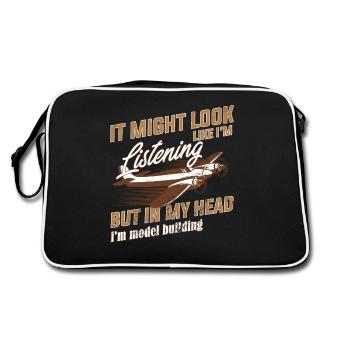 model airplane - Retro Bag - black/white - Back