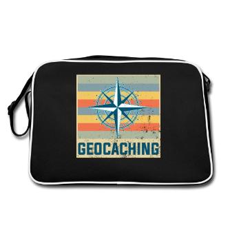 geocaching - Sac Retro - noir/blanc - Dos