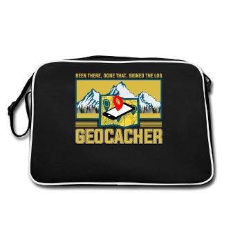 geocaching - Sac Retro - noir/blanc - Dos