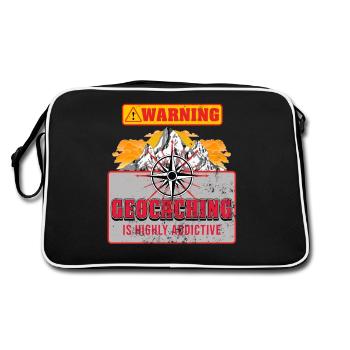 Geocaching - Sac Retro - noir/blanc - Dos