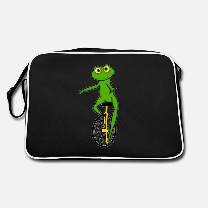 Unicycle, unicycle frog Retro Bag