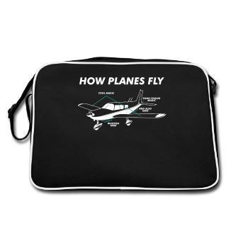 Comment les avions volent Drôle ingénieur ingénieur en aérospatiale - Sac Retro - noir/blanc - Dos