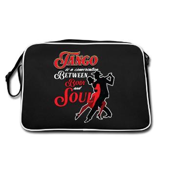 Tango, tango dancers - Retro Bag - black/white - Back